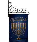 Happy Hanukkah - Hanukkah Winter Vertical Impressions Decorative Flags HG137329 Made In USA