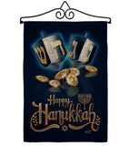 Happy Hanukkah - Hanukkah Winter Vertical Impressions Decorative Flags HG137330 Made In USA