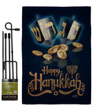 Happy Hanukkah - Hanukkah Winter Vertical Impressions Decorative Flags HG137330 Made In USA