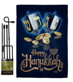 Happy Hanukkah - Hanukkah Winter Vertical Impressions Decorative Flags HG137330 Made In USA