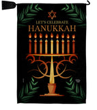 Celebrate Hanukkah - Hanukkah Winter Vertical Impressions Decorative Flags HG190011 Made In USA