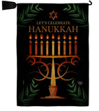 Celebrate Hanukkah - Hanukkah Winter Vertical Impressions Decorative Flags HG190011 Made In USA