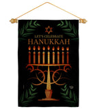 Celebrate Hanukkah - Hanukkah Winter Vertical Impressions Decorative Flags HG190011 Made In USA