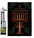 Celebrate Hanukkah - Hanukkah Winter Vertical Impressions Decorative Flags HG190011 Made In USA