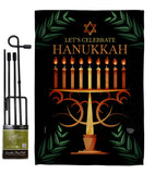 Celebrate Hanukkah - Hanukkah Winter Vertical Impressions Decorative Flags HG190011 Made In USA