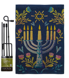 Lighting Hanukkah - Hanukkah Winter Vertical Impressions Decorative Flags HG190184 Made In USA