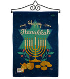 Happy Hanukkah - Hanukkah Winter Vertical Impressions Decorative Flags HG191061 Made In USA