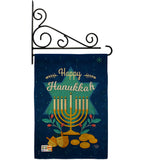 Happy Hanukkah - Hanukkah Winter Vertical Impressions Decorative Flags HG191061 Made In USA