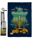 Happy Hanukkah - Hanukkah Winter Vertical Impressions Decorative Flags HG191061 Made In USA