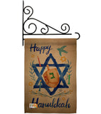 Happy Hanukkah - Hanukkah Winter Vertical Impressions Decorative Flags HG191077 Made In USA