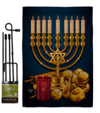 Jewish Festival - Hanukkah Winter Vertical Impressions Decorative Flags HG192313 Made In USA