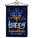 Happy Hanukkah - Hanukkah Winter Vertical Impressions Decorative Flags HG192314 Made In USA