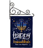 Happy Hanukkah - Hanukkah Winter Vertical Impressions Decorative Flags HG192314 Made In USA