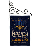 Happy Hanukkah - Hanukkah Winter Vertical Impressions Decorative Flags HG192314 Made In USA