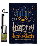 Happy Hanukkah - Hanukkah Winter Vertical Impressions Decorative Flags HG192314 Made In USA