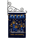 Peace Love Happiness - Hanukkah Winter Vertical Impressions Decorative Flags HG192315 Made In USA