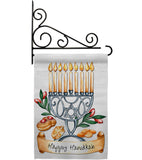 Happy Hanukkah - Hanukkah Winter Vertical Impressions Decorative Flags HG192316 Made In USA