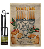 Happy Hanukkah - Hanukkah Winter Vertical Impressions Decorative Flags HG192316 Made In USA