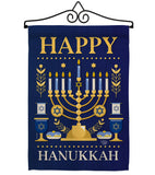 Happy Hanukkah - Hanukkah Winter Vertical Impressions Decorative Flags HG192317 Made In USA