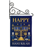 Happy Hanukkah - Hanukkah Winter Vertical Impressions Decorative Flags HG192317 Made In USA