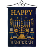 Happy Hanukkah - Hanukkah Winter Vertical Impressions Decorative Flags HG192317 Made In USA