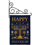 Happy Hanukkah - Hanukkah Winter Vertical Impressions Decorative Flags HG192317 Made In USA