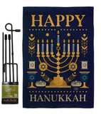 Happy Hanukkah - Hanukkah Winter Vertical Impressions Decorative Flags HG192317 Made In USA