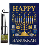 Happy Hanukkah - Hanukkah Winter Vertical Impressions Decorative Flags HG192317 Made In USA