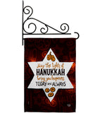 Lights Of Hanukkah - Hanukkah Winter Vertical Impressions Decorative Flags HG192594 Made In USA