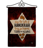 Lights Of Hanukkah - Hanukkah Winter Vertical Impressions Decorative Flags HG192594 Made In USA