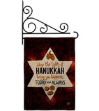 Lights Of Hanukkah - Hanukkah Winter Vertical Impressions Decorative Flags HG192594 Made In USA