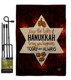 Lights Of Hanukkah - Hanukkah Winter Vertical Impressions Decorative Flags HG192594 Made In USA