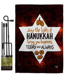 Lights Of Hanukkah - Hanukkah Winter Vertical Impressions Decorative Flags HG192594 Made In USA