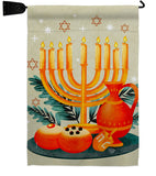 Light Of Hanukkah - Hanukkah Winter Vertical Impressions Decorative Flags HG192722 Made In USA