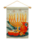 Light Of Hanukkah - Hanukkah Winter Vertical Impressions Decorative Flags HG192722 Made In USA