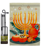 Light Of Hanukkah - Hanukkah Winter Vertical Impressions Decorative Flags HG192722 Made In USA