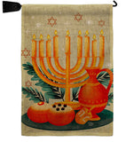 Light Of Hanukkah - Hanukkah Winter Vertical Impressions Decorative Flags HG192722 Made In USA