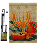 Light Of Hanukkah - Hanukkah Winter Vertical Impressions Decorative Flags HG192722 Made In USA