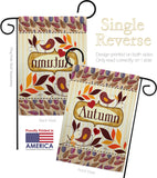 Birds Autumn - Harvest & Autumn Fall Vertical Impressions Decorative Flags HG113003 Made In USA