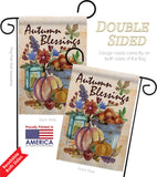 Autumn Blessings - Harvest & Autumn Fall Vertical Impressions Decorative Flags HG113006 Made In USA