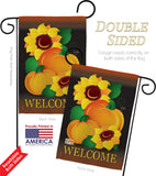 Welcome Pumpkin - Harvest & Autumn Fall Vertical Impressions Decorative Flags HG113029 Made In USA