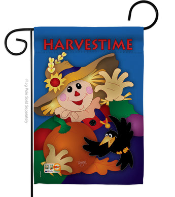 Harvestime Garden Flag - Harvest & Autumn Fall Vertical Applique Decorative Flags HG113031 Imported