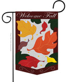 Welcome Fall Leaves Garden - Harvest & Autumn Fall Vertical Applique Decorative Flags HG113032 Imported