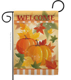 Welcome Fall Pumpkins - Harvest & Autumn Fall Vertical Impressions Decorative Flags HG113038 Made In USA