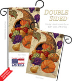 Cornucopia - Harvest & Autumn Fall Vertical Impressions Decorative Flags HG113041 Made In USA