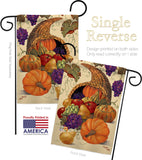 Cornucopia - Harvest & Autumn Fall Vertical Impressions Decorative Flags HG113041 Made In USA