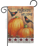 Welcome Friends Crows - Harvest & Autumn Fall Vertical Impressions Decorative Flags HG113059 Made In USA