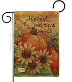 Pumpkin Sunflower - Harvest & Autumn Fall Vertical Impressions Decorative Flags HG113060 Made In USA