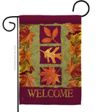 3 Fall Leaves - Harvest & Autumn Fall Vertical Impressions Decorative Flags HG113061 Made In USA