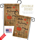 Hello Autumn Time for Pumpkin - Harvest & Autumn Fall Vertical Impressions Decorative Flags HG113064 Made In USA